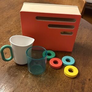 Lovevery count & slide ring chute, and grooved pitcher & glass